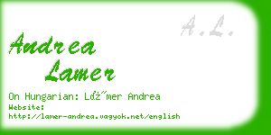 andrea lamer business card